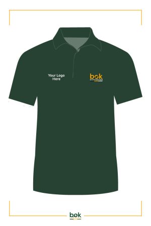 Front of the Boksupporter Classic Golf Shirt with Boksupporter logo and your logo.